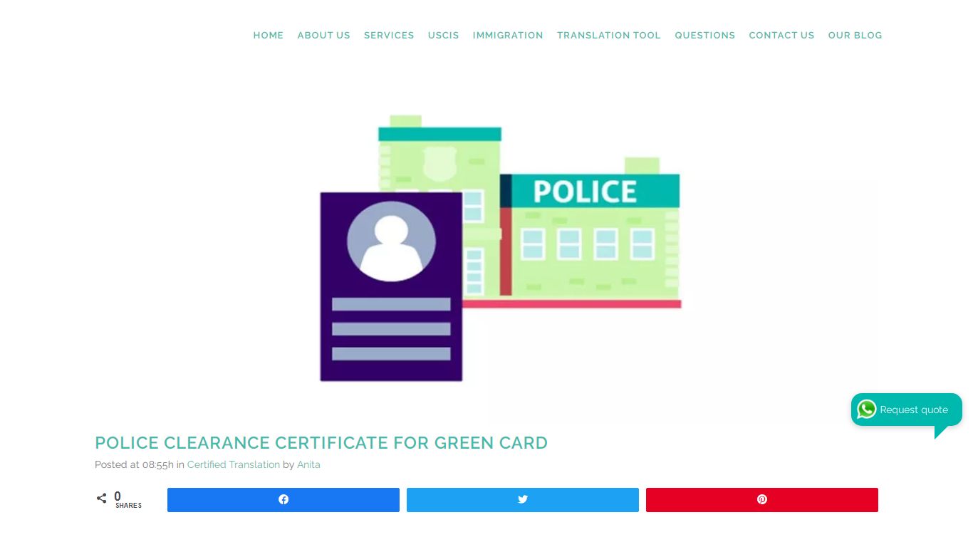 Police Clearance Certificate For Green Card | Certified-Translations